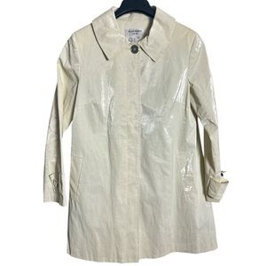 Helene Berman Coated Linen Trench Coat Size L